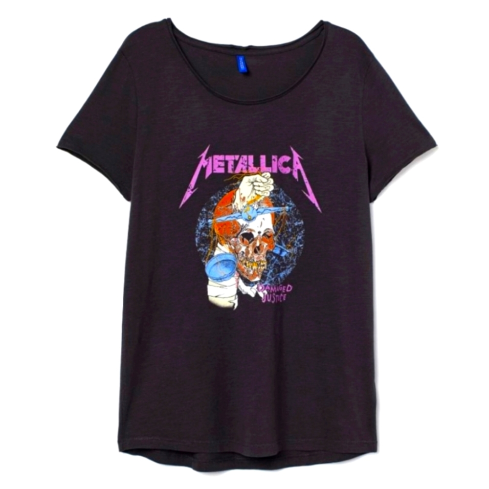 H&M Metallica printed band shirt